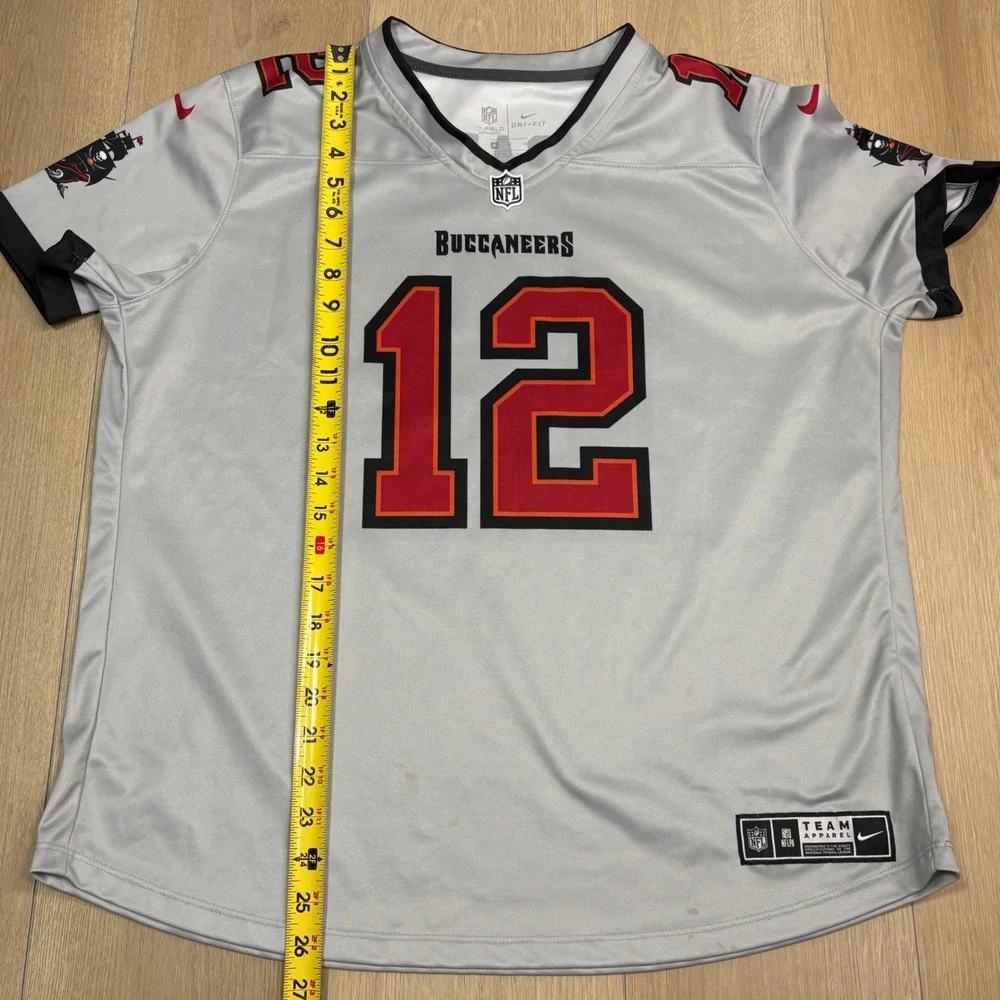 Nike NFL Tom Brady Tampa Bay Buccaneers Jersey Gray Mens XL 12 Dri-FIT